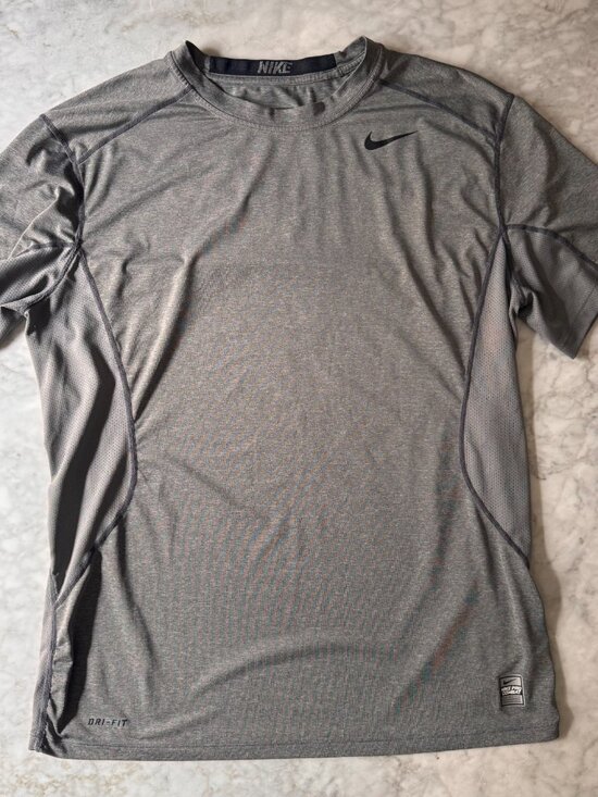 Nike Other - Nike Pro Combat Dri-fit Men's Short Sleeve T-Shirt Crew Neck Gray Size Large L